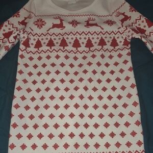 SHEIN Cream and Red Knit TODDLER dress